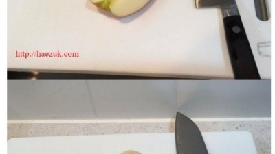 사과로 토끼 만들기