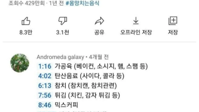 한번만 먹어도 건강을 망칠수있는 음식 (참고용)