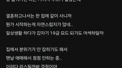 다른 부부들 부부관계가 궁금한 블라남