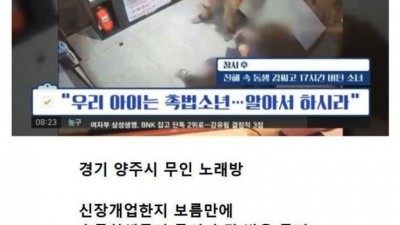 무인 노래방 박살 낸 촉법