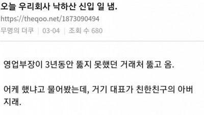 낙하산이 부서 누구도 못했던일을 해낸 이유