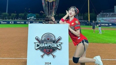 치어리더 김한나 정규시즌우승 인증샷