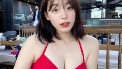 하지원 레드 비키니