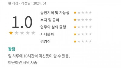 전 회사 잡플래닛 리뷰 대참사 ㅋㅋ
