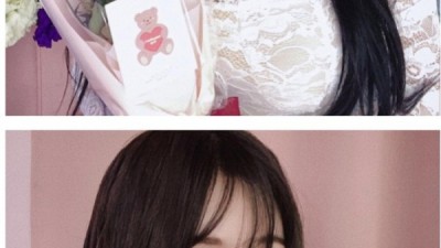 흘러내릴듯한미드의야릇한드레스빛베리
