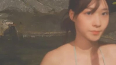 명아츄 후쿠오카 온천여행 민트색 끈비키니