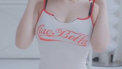 겨우디 흰 스타킹 신어주는 겨우디 검정 브라 망사 팬티 끈나시 원피스