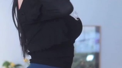 이아린] 검정 레이스 끈나시 레드 브라 끈 가슴골 돌핀 팬츠 뒤태