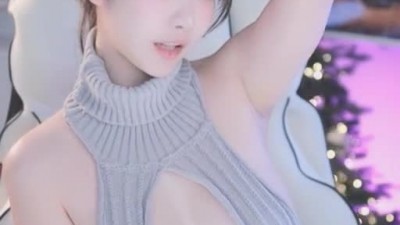 (약후) 회색 골지 동정파괴룩을 착용한 둘기얏 미드