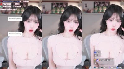 미드만 구멍 뚫린 핑크의상 체급의 F컵 겨우디