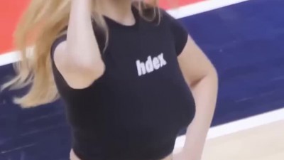 조예린 치어리더 크롭 블랙티 묵직한 바운스