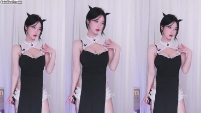 여캠 핍미유 500일 기념으로 악마 수녀복 코스프레