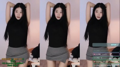 하니니 19호룩 회색 스커트 입고 골반 흔들기 - 제로투