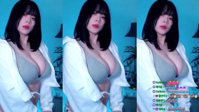 흰 셔츠 오픈하고 회색 CK 브라 핵무기 보여주는 요캉