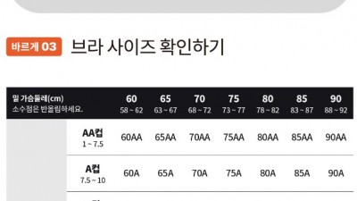 브라자사이즈를알아보자